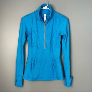 Lululemon half zip jacket running pullover blue small 4 women’s reflective‎
